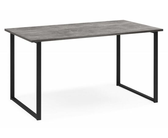 Стол деревянный Лиман 140 х 80 бетон светлый / черный матовый | Интернет магазин мебели и декора LifeDekor