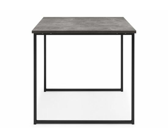 Стол деревянный Лиман 140 х 80 бетон светлый / черный матовый, изображение 3 | Интернет магазин мебели и декора LifeDekor