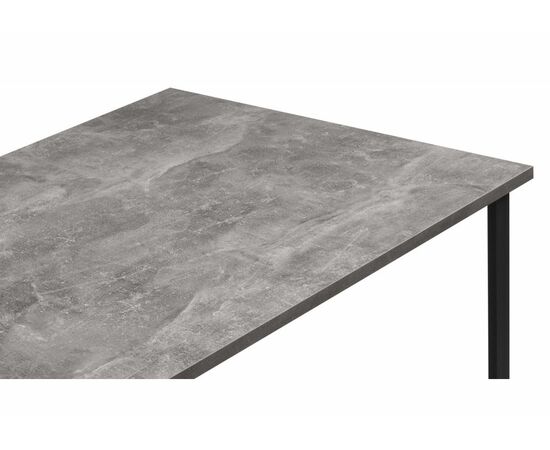 Стол деревянный Лиман 140 х 80 бетон светлый / черный матовый, изображение 5 | Интернет магазин мебели и декора LifeDekor