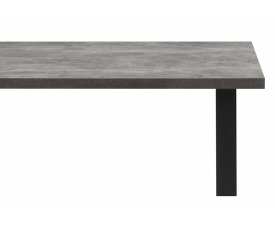Стол деревянный Лиман 140 х 80 бетон светлый / черный матовый, изображение 6 | Интернет магазин мебели и декора LifeDekor