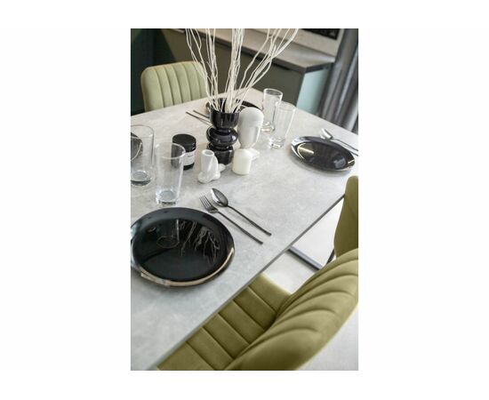 Стол деревянный Лиман 140 х 80 бетон светлый / черный матовый, изображение 11 | Интернет магазин мебели и декора LifeDekor