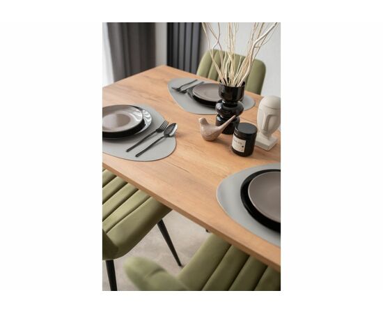 Стол деревянный Лиман 140 х 80 дуб крафт золотой / черный матовый, изображение 11 | Интернет магазин мебели и декора LifeDekor