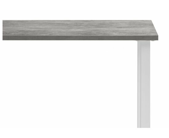 Стол деревянный Лиман 140 x 80 бетон светлый / белый матовый, изображение 4 | Интернет магазин мебели и декора LifeDekor
