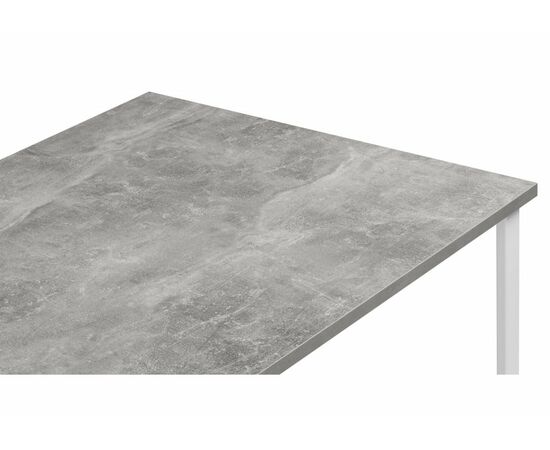 Стол деревянный Лиман 140 x 80 бетон светлый / белый матовый, изображение 5 | Интернет магазин мебели и декора LifeDekor