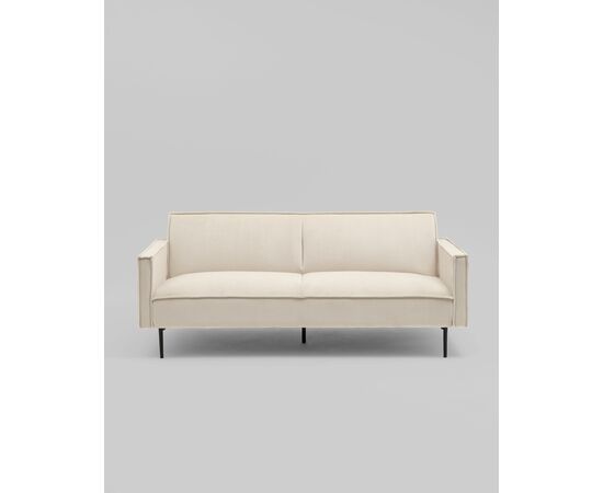 Диван прямой Кассель велюр рельефный молочный, изображение 3 | Интернет магазин мебели и декора LifeDekor