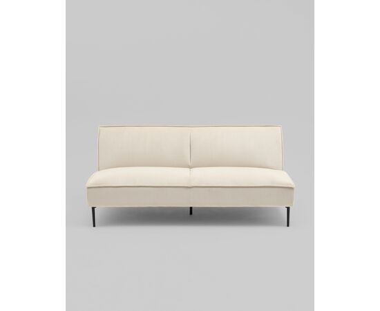 Диван прямой Кассель велюр рельефный молочный, изображение 5 | Интернет магазин мебели и декора LifeDekor