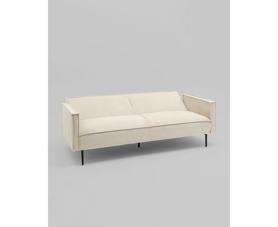 Диван прямой Кассель велюр рельефный молочный, изображение 4 | Интернет магазин мебели и декора LifeDekor