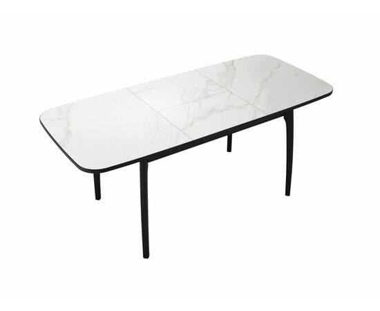 Стол DikLine MK15 Керамика Белый мрамор/подстолье черное/опоры черные, изображение 6 | Интернет магазин мебели и декора LifeDekor