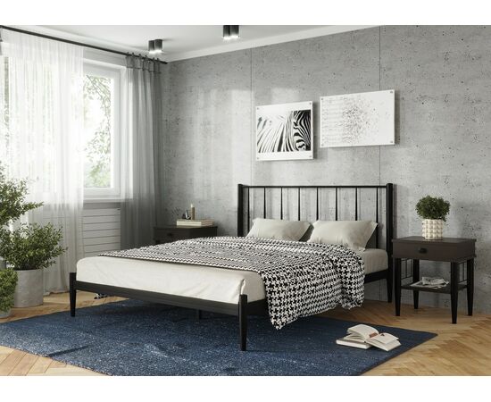 Кровать КМД 26 Бриз 160 черный, изображение 9 | Интернет магазин мебели и декора LifeDekor