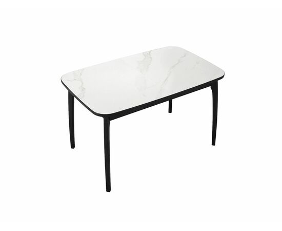 Стол DikLine MK15 Керамика Белый мрамор/подстолье черное/опоры черные, изображение 7 | Интернет магазин мебели и декора LifeDekor