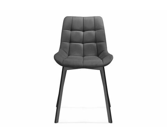 Стул на металлокаркасе Стронг 4 шт темно-серый / черный, изображение 5 | Интернет магазин мебели и декора LifeDekor