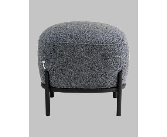 Пуф Стоун букле Fluffy темно-серый, изображение 3 | Интернет магазин мебели и декора LifeDekor