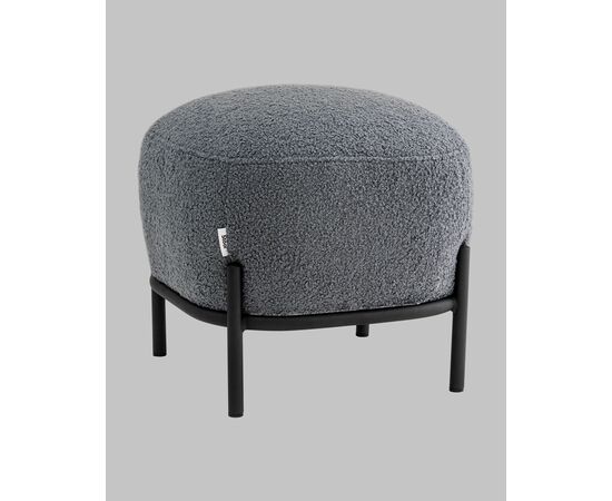 Пуф Стоун букле Fluffy темно-серый, изображение 4 | Интернет магазин мебели и декора LifeDekor