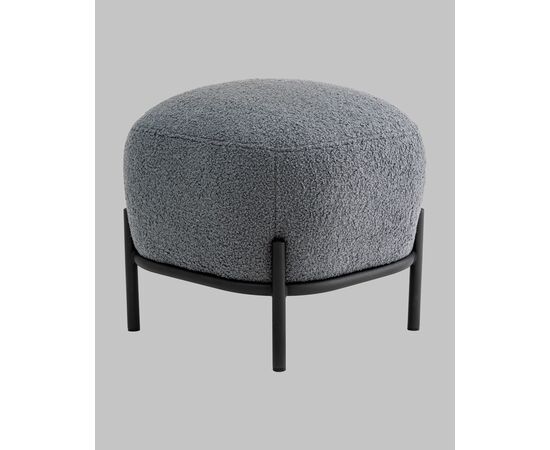 Пуф Стоун букле Fluffy темно-серый, изображение 2 | Интернет магазин мебели и декора LifeDekor