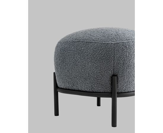 Пуф Стоун букле Fluffy темно-серый, изображение 5 | Интернет магазин мебели и декора LifeDekor