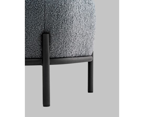 Пуф Стоун букле Fluffy темно-серый, изображение 6 | Интернет магазин мебели и декора LifeDekor