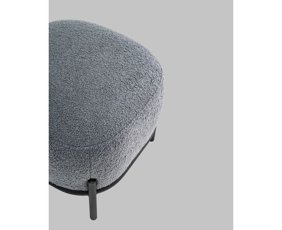 Пуф Стоун букле Fluffy темно-серый, изображение 7 | Интернет магазин мебели и декора LifeDekor