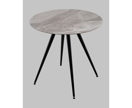 Стол Ники круглый столешница керамика Italian light grey 800, изображение 3 | Интернет магазин мебели и декора LifeDekor