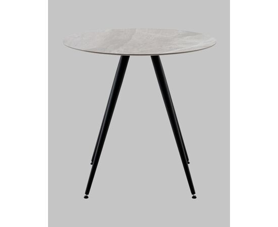 Стол Ники круглый столешница керамика Italian light grey 800, изображение 4 | Интернет магазин мебели и декора LifeDekor