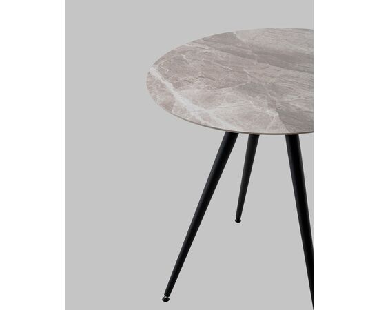 Стол Ники круглый столешница керамика Italian light grey 800, изображение 5 | Интернет магазин мебели и декора LifeDekor