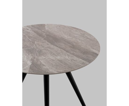 Стол Ники круглый столешница керамика Italian light grey 800, изображение 6 | Интернет магазин мебели и декора LifeDekor