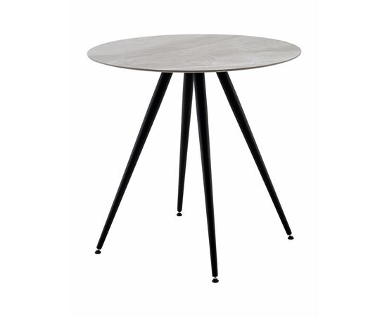 Стол Ники круглый столешница керамика Italian light grey 800 | Интернет магазин мебели и декора LifeDekor