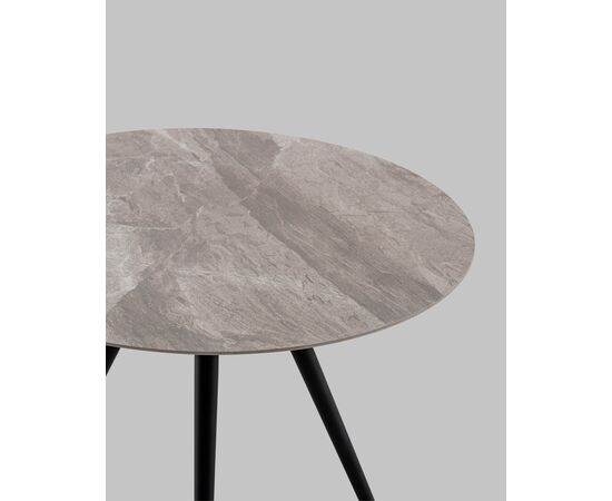 Стол Ники круглый столешница керамика Italian light grey 900, изображение 6 | Интернет магазин мебели и декора LifeDekor