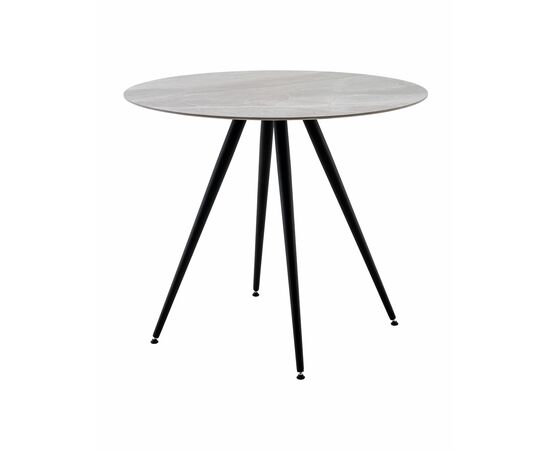 Стол Ники круглый столешница керамика Italian light grey 900 | Интернет магазин мебели и декора LifeDekor
