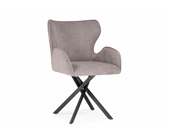 Стул на металлокаркасе Карлайл латте brendy smoke 04 / черный | Интернет магазин мебели и декора LifeDekor