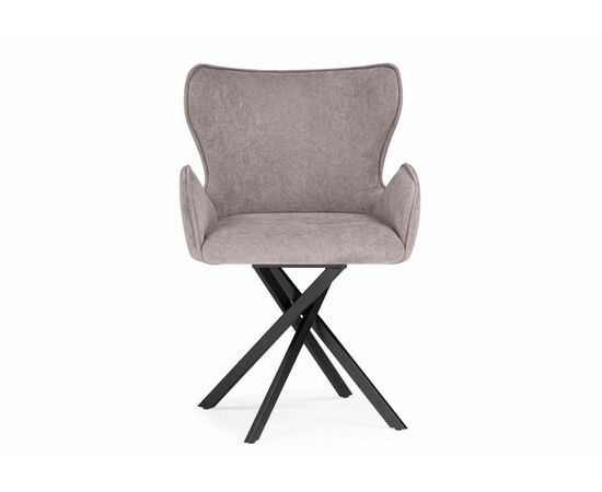 Стул на металлокаркасе Карлайл латте brendy smoke 04 / черный, изображение 2 | Интернет магазин мебели и декора LifeDekor