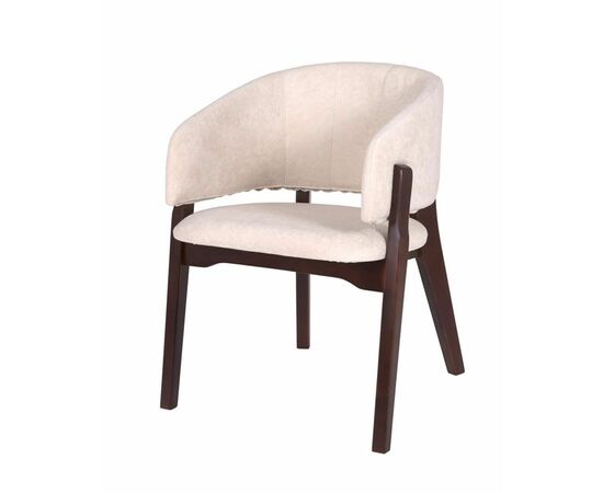 Кресло Милана (темный тон / ткань Т2 - ваниль) | Интернет магазин мебели и декора LifeDekor