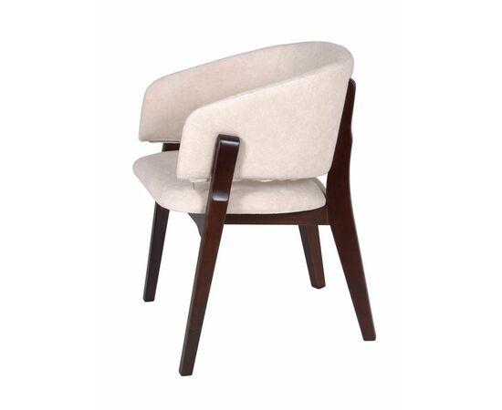 Кресло Милана (темный тон / ткань Т2 - ваниль), изображение 2 | Интернет магазин мебели и декора LifeDekor