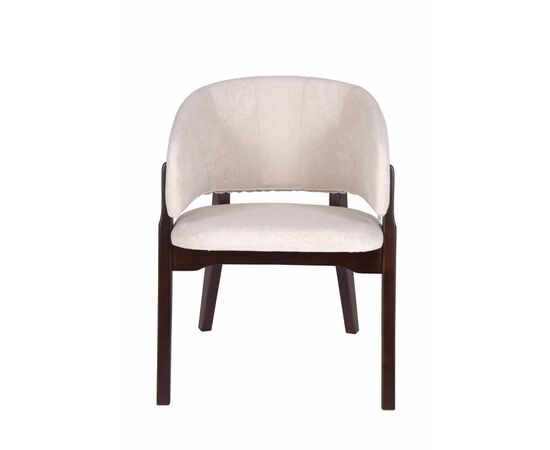 Кресло Милана (темный тон / ткань Т2 - ваниль), изображение 4 | Интернет магазин мебели и декора LifeDekor