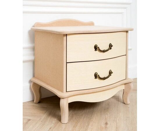 Тумбочка прикроватная "Джульетта" 2 ящ. (без покраски) Вис, изображение 2 | Интернет магазин мебели и декора LifeDekor