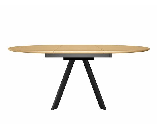 Стол DikLine RD120 Дуб Каселла натуральный/опоры черные, изображение 6 | Интернет магазин мебели и декора LifeDekor