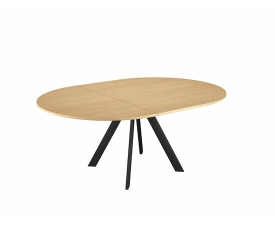 Стол DikLine RD120 Дуб Каселла натуральный/опоры черные, изображение 7 | Интернет магазин мебели и декора LifeDekor