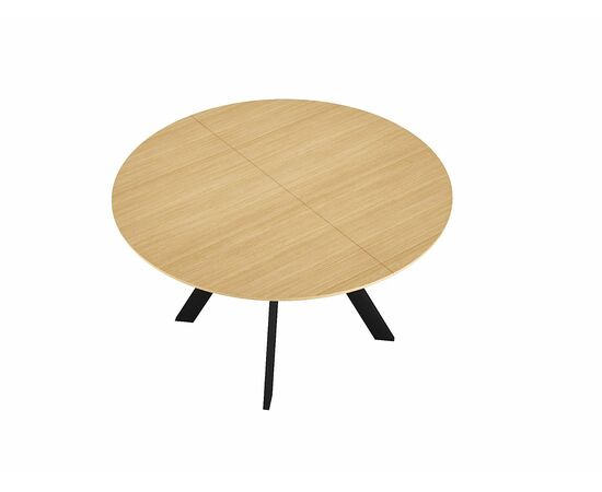 Стол DikLine RD120 Дуб Каселла натуральный/опоры черные, изображение 4 | Интернет магазин мебели и декора LifeDekor