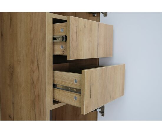 Шкаф Стефани 2, Дуб Крафт Золотой / Софт Белый, изображение 10 | Интернет магазин мебели и декора LifeDekor