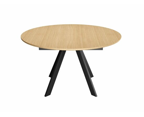 Стол DikLine RD120 Дуб Каселла натуральный/опоры черные, изображение 2 | Интернет магазин мебели и декора LifeDekor