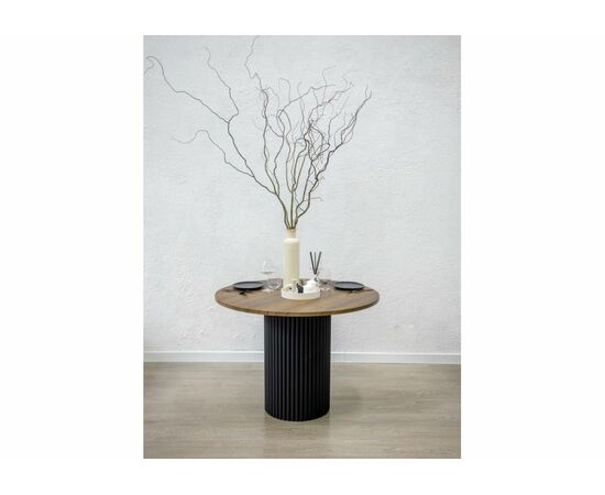 Стол деревянный Барел 110 орех кантри / черный, изображение 4 | Интернет магазин мебели и декора LifeDekor