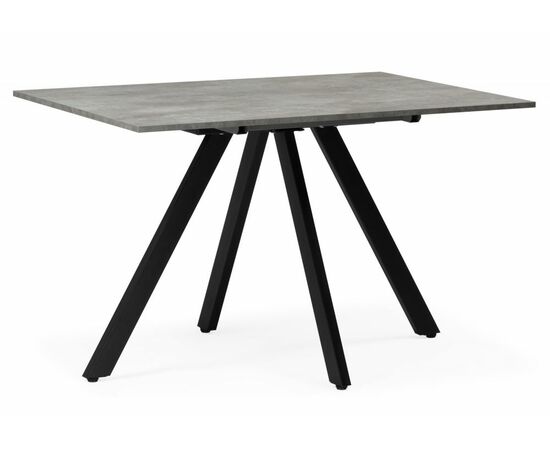 Стол деревянный Keon 116(155,5)x77 раздвижной цемент / черный | Интернет магазин мебели и декора LifeDekor