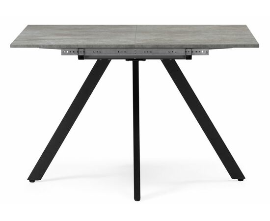 Стол деревянный Keon 116(155,5)x77 раздвижной цемент / черный, изображение 2 | Интернет магазин мебели и декора LifeDekor