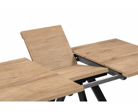 Стол деревянный Keon T32 116(155,5)х77 раздвижной дуб табачный / черный, изображение 5 | Интернет магазин мебели и декора LifeDekor