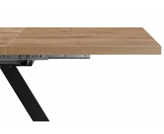 Стол деревянный Keon T32 116(155,5)х77 раздвижной дуб табачный / черный, изображение 6 | Интернет магазин мебели и декора LifeDekor