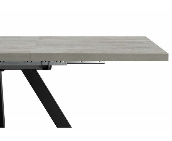 Стол деревянный Keon T32 116(155,5)х77 раздвижной цемент / черный, изображение 5 | Интернет магазин мебели и декора LifeDekor