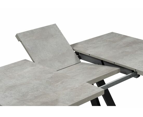 Стол деревянный Keon T32 116(155,5)х77 раздвижной цемент / черный, изображение 6 | Интернет магазин мебели и декора LifeDekor