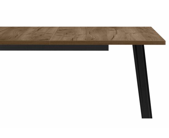 Стол деревянный Кортни 120 (160) x 80 дуб крафт табачный / черный матовый, изображение 6 | Интернет магазин мебели и декора LifeDekor