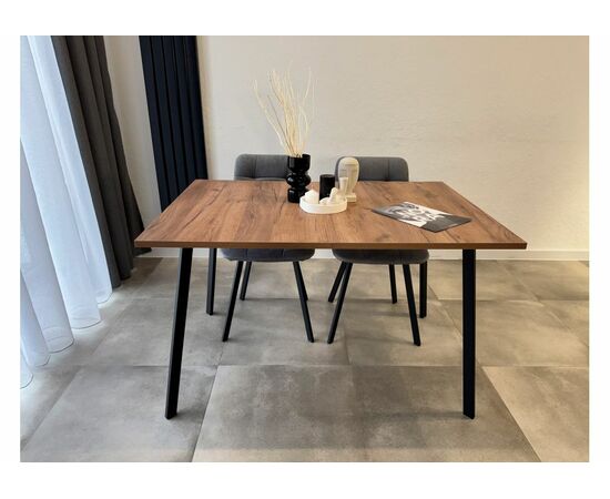 Стол деревянный Кортни 120 (160) x 80 дуб крафт табачный / черный матовый, изображение 10 | Интернет магазин мебели и декора LifeDekor