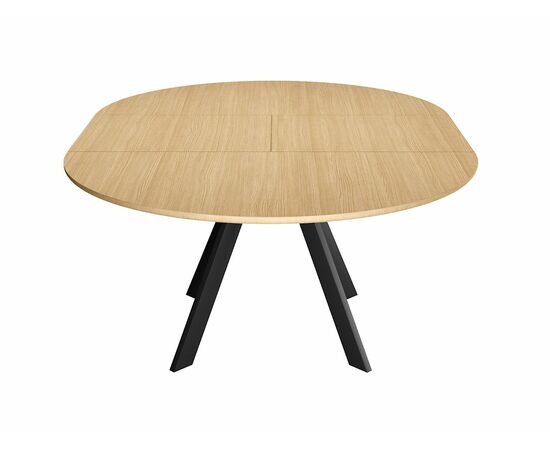 Стол DikLine RD120 Дуб Каселла натуральный/опоры черные, изображение 3 | Интернет магазин мебели и декора LifeDekor