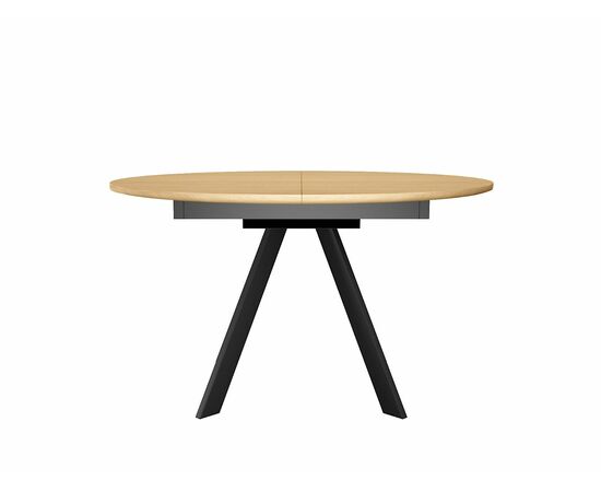 Стол DikLine RD120 Дуб Каселла натуральный/опоры черные, изображение 5 | Интернет магазин мебели и декора LifeDekor